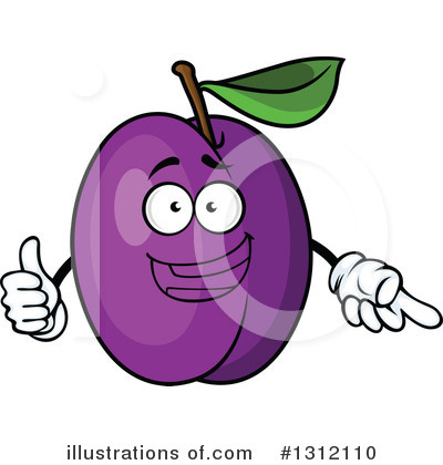 Royalty-Free (RF) Plum Clipart Illustration by Vector Tradition SM - Stock Sample #1312110