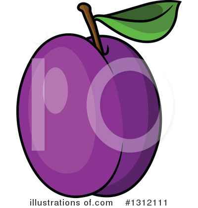 Royalty-Free (RF) Plum Clipart Illustration by Vector Tradition SM - Stock Sample #1312111