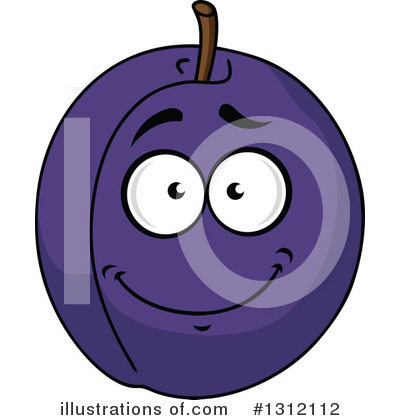Royalty-Free (RF) Plum Clipart Illustration by Vector Tradition SM - Stock Sample #1312112