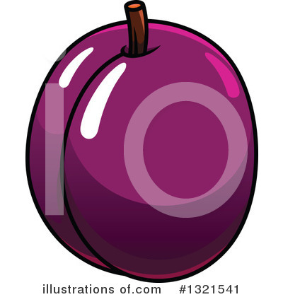 Royalty-Free (RF) Plum Clipart Illustration by Vector Tradition SM - Stock Sample #1321541