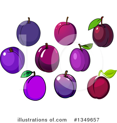 Royalty-Free (RF) Plum Clipart Illustration by Vector Tradition SM - Stock Sample #1349657