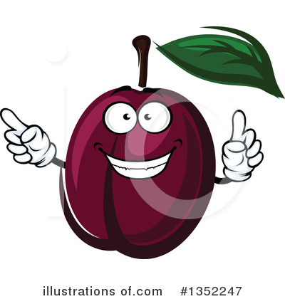 Royalty-Free (RF) Plum Clipart Illustration by Vector Tradition SM - Stock Sample #1352247