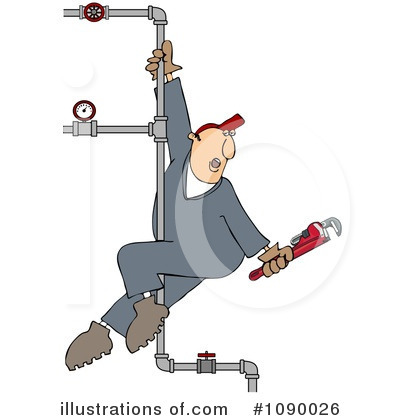 Royalty-Free (RF) Plumber Clipart Illustration by djart - Stock Sample #1090026