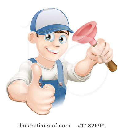 Royalty-Free (RF) Plumber Clipart Illustration by AtStockIllustration - Stock Sample #1182699