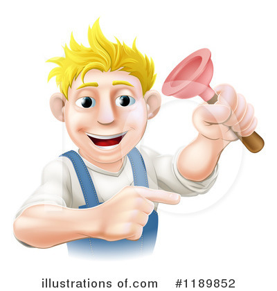 Royalty-Free (RF) Plumber Clipart Illustration by AtStockIllustration - Stock Sample #1189852