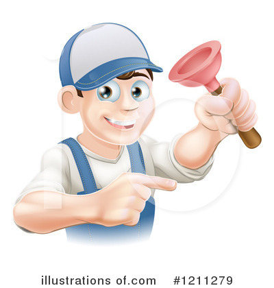 Royalty-Free (RF) Plumber Clipart Illustration by AtStockIllustration - Stock Sample #1211279