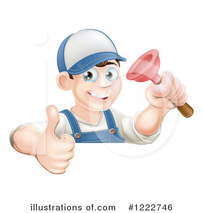 Royalty-Free (RF) Plumber Clipart Illustration by AtStockIllustration - Stock Sample #1222746