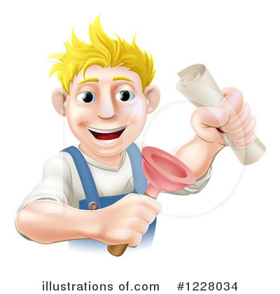Royalty-Free (RF) Plumber Clipart Illustration by AtStockIllustration - Stock Sample #1228034
