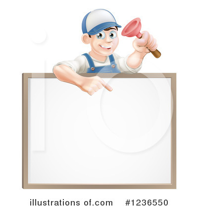 Royalty-Free (RF) Plumber Clipart Illustration by AtStockIllustration - Stock Sample #1236550