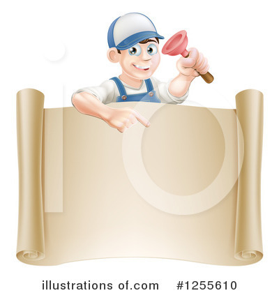 Royalty-Free (RF) Plumber Clipart Illustration by AtStockIllustration - Stock Sample #1255610