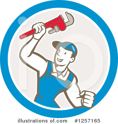 Royalty-Free (RF) Plumber Clipart Illustration by patrimonio - Stock Sample #1257165