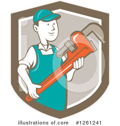Royalty-Free (RF) Plumber Clipart Illustration by patrimonio - Stock Sample #1261241