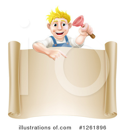 Royalty-Free (RF) Plumber Clipart Illustration by AtStockIllustration - Stock Sample #1261896