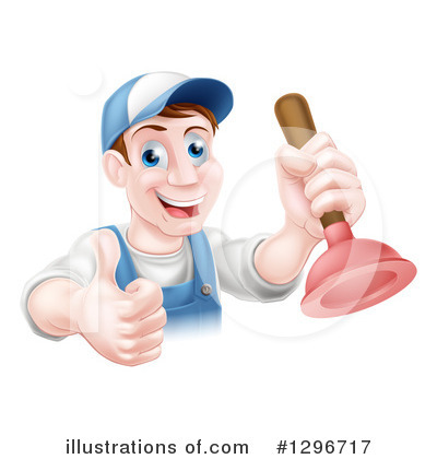 Royalty-Free (RF) Plumber Clipart Illustration by AtStockIllustration - Stock Sample #1296717