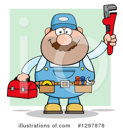 Royalty-Free (RF) Plumber Clipart Illustration by Hit Toon - Stock Sample #1297878