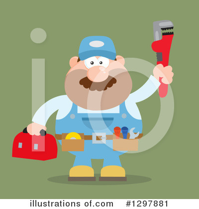 Royalty-Free (RF) Plumber Clipart Illustration by Hit Toon - Stock Sample #1297881