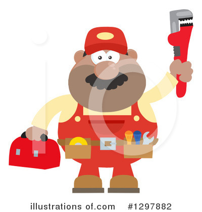 Royalty-Free (RF) Plumber Clipart Illustration by Hit Toon - Stock Sample #1297882