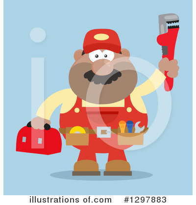 Royalty-Free (RF) Plumber Clipart Illustration by Hit Toon - Stock Sample #1297883