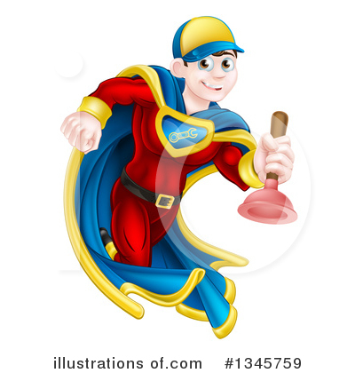 Royalty-Free (RF) Plumber Clipart Illustration by AtStockIllustration - Stock Sample #1345759