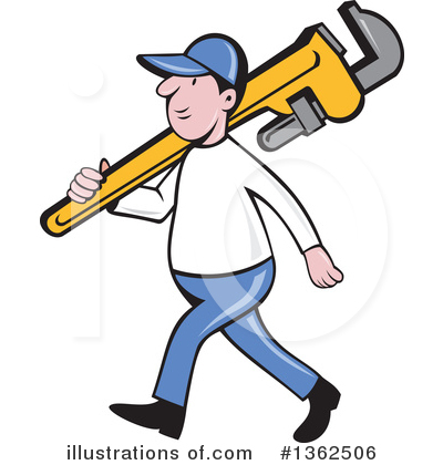 Royalty-Free (RF) Plumber Clipart Illustration by patrimonio - Stock Sample #1362506