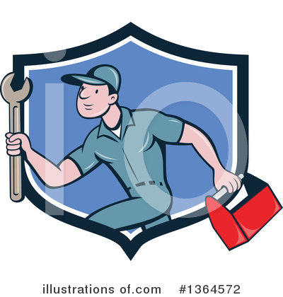 Royalty-Free (RF) Plumber Clipart Illustration by patrimonio - Stock Sample #1364572