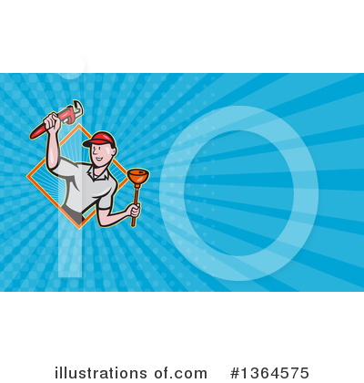 Royalty-Free (RF) Plumber Clipart Illustration by patrimonio - Stock Sample #1364575