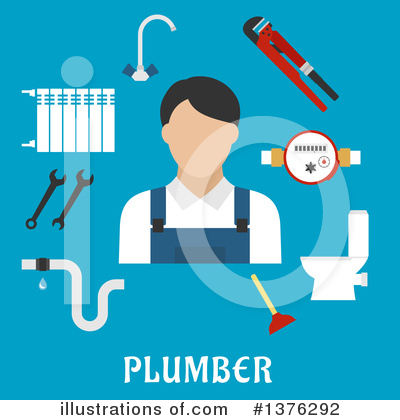 Royalty-Free (RF) Plumber Clipart Illustration by Vector Tradition SM - Stock Sample #1376292