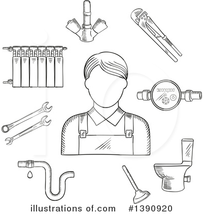 Plunger Clipart #1390920 by Vector Tradition SM