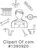 Plumber Clipart #1390920 by Vector Tradition SM