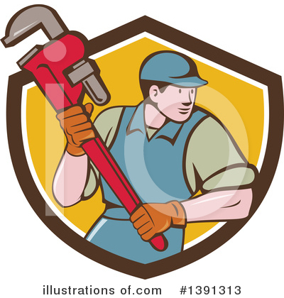 Royalty-Free (RF) Plumber Clipart Illustration by patrimonio - Stock Sample #1391313