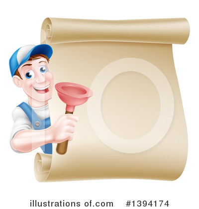 Plunger Clipart #1394174 by AtStockIllustration