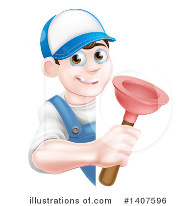Royalty-Free (RF) Plumber Clipart Illustration by AtStockIllustration - Stock Sample #1407596