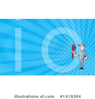 Royalty-Free (RF) Plumber Clipart Illustration by patrimonio - Stock Sample #1419304