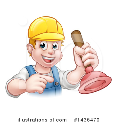Royalty-Free (RF) Plumber Clipart Illustration by AtStockIllustration - Stock Sample #1436470