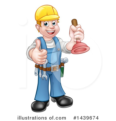 Royalty-Free (RF) Plumber Clipart Illustration by AtStockIllustration - Stock Sample #1439674