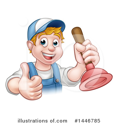 Royalty-Free (RF) Plumber Clipart Illustration by AtStockIllustration - Stock Sample #1446785