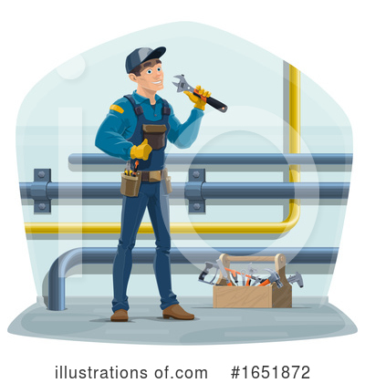 Royalty-Free (RF) Plumber Clipart Illustration by Vector Tradition SM - Stock Sample #1651872