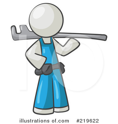 Royalty-Free (RF) Plumber Clipart Illustration by Leo Blanchette - Stock Sample #219622