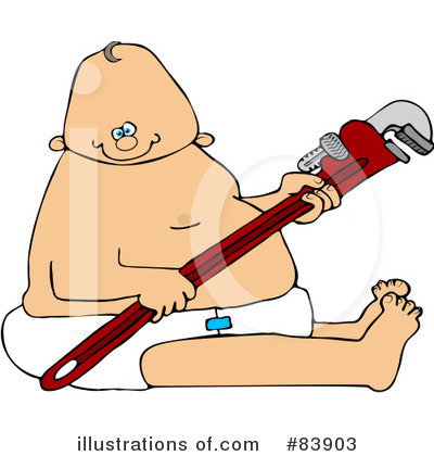 Royalty-Free (RF) Plumber Clipart Illustration by djart - Stock Sample #83903