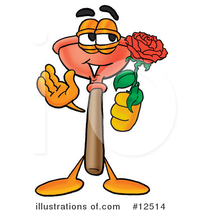 Royalty-Free (RF) Plunger Character Clipart Illustration by Mascot Junction - Stock Sample #12514