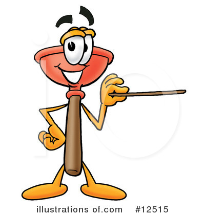 Royalty-Free (RF) Plunger Character Clipart Illustration by Mascot Junction - Stock Sample #12515
