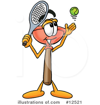 Royalty-Free (RF) Plunger Character Clipart Illustration by Mascot Junction - Stock Sample #12521