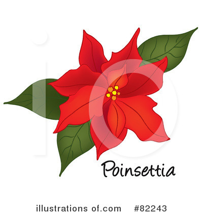 Royalty-Free (RF) Poinsettia Clipart Illustration by Pams Clipart - Stock Sample #82243