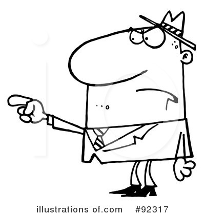 Royalty-Free (RF) Pointing Clipart Illustration by Hit Toon - Stock Sample #92317