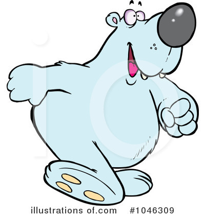 Polar Bear Clipart #1046309 by toonaday