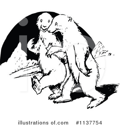 Royalty-Free (RF) Polar Bear Clipart Illustration by Prawny Vintage - Stock Sample #1137754
