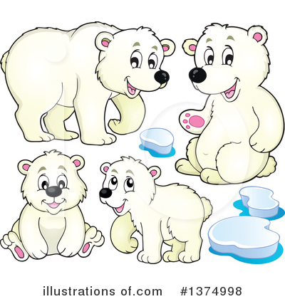 Royalty-Free (RF) Polar Bear Clipart Illustration by visekart - Stock Sample #1374998