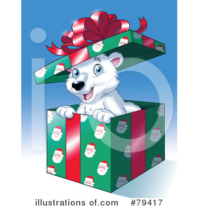Royalty-Free (RF) Polar Bear Clipart Illustration by Lawrence Christmas Illustration - Stock Sample #79417