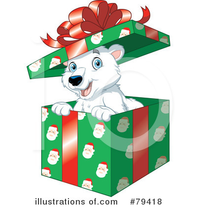 Royalty-Free (RF) Polar Bear Clipart Illustration by Lawrence Christmas Illustration - Stock Sample #79418