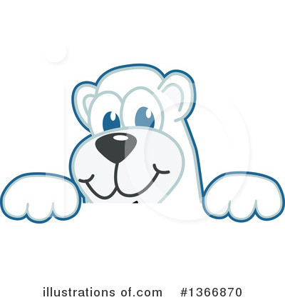Royalty-Free (RF) Polar Bear School Mascot Clipart Illustration by Mascot Junction - Stock Sample #1366870
